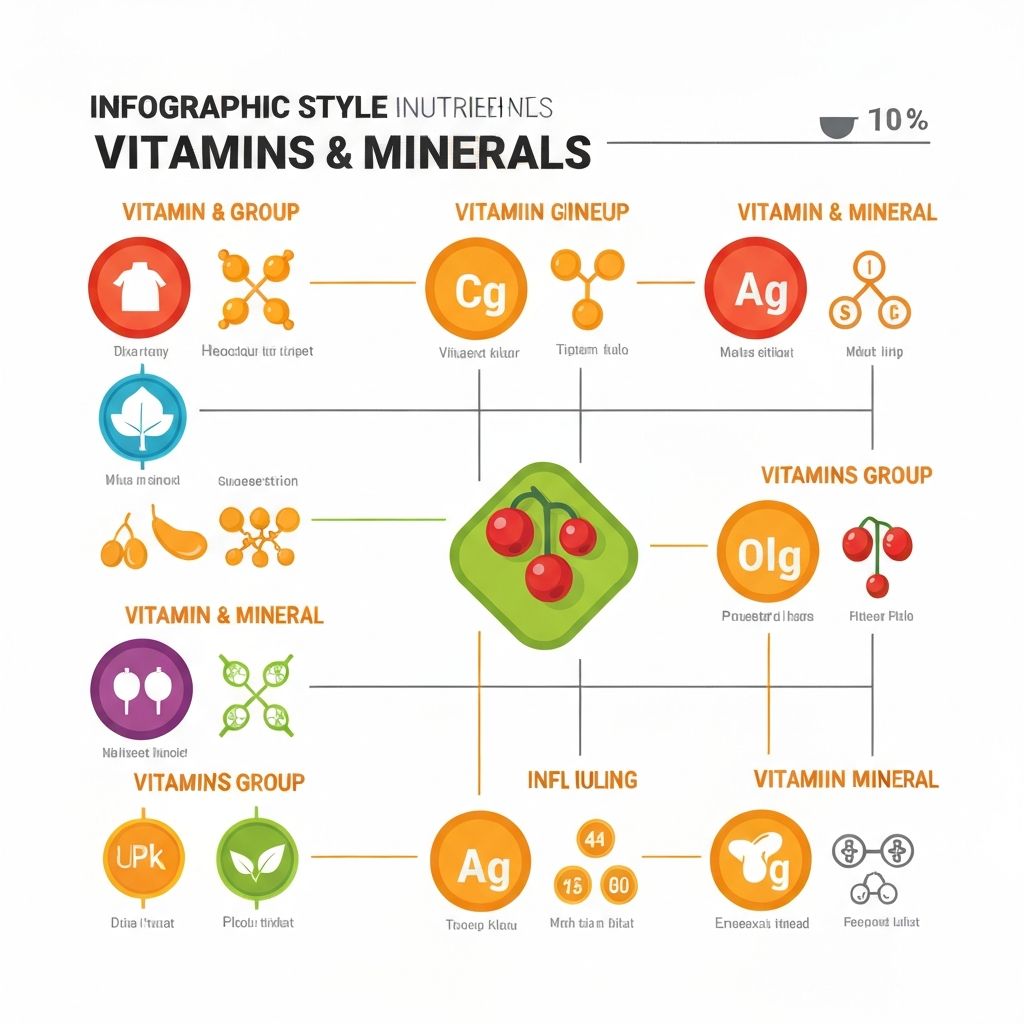 Vitamins and minerals infographic